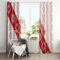 Georgia Rugby 2026 Window Curtain Georgian Folk Pattern