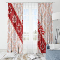 Georgia Rugby 2026 Window Curtain Georgian Folk Pattern