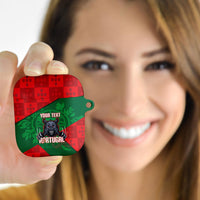 Custom Portugal Rugby 2026 AirPods Case Os Lobos Wolf Mascot