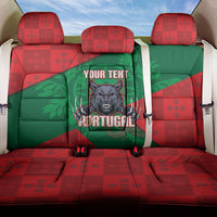 Custom Portugal Rugby 2026 Back Car Seat Cover Os Lobos Wolf Mascot