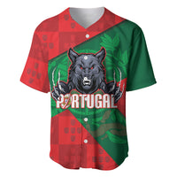 Custom Portugal Rugby 2026 Baseball Jersey Os Lobos Wolf Mascot