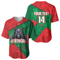 Custom Portugal Rugby 2026 Baseball Jersey Os Lobos Wolf Mascot