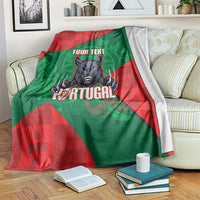 Custom Portugal Rugby 2026 Blanket Os Lobos Wolf Mascot