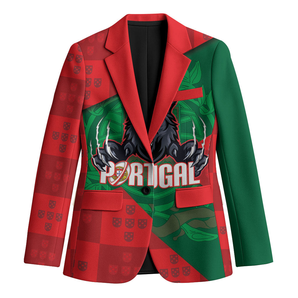 Custom Portugal Rugby 2026 Blazer Os Lobos Wolf Mascot