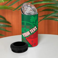 Custom Portugal Rugby 2026 4 in 1 Can Cooler Tumbler Os Lobos Wolf Mascot