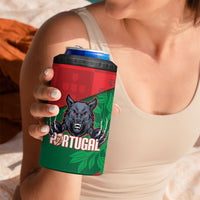 Custom Portugal Rugby 2026 4 in 1 Can Cooler Tumbler Os Lobos Wolf Mascot