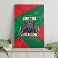 Custom Portugal Rugby 2026 Canvas Wall Art Os Lobos Wolf Mascot