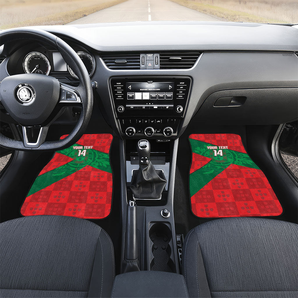 Custom Portugal Rugby 2026 Car Mats Os Lobos Wolf Mascot