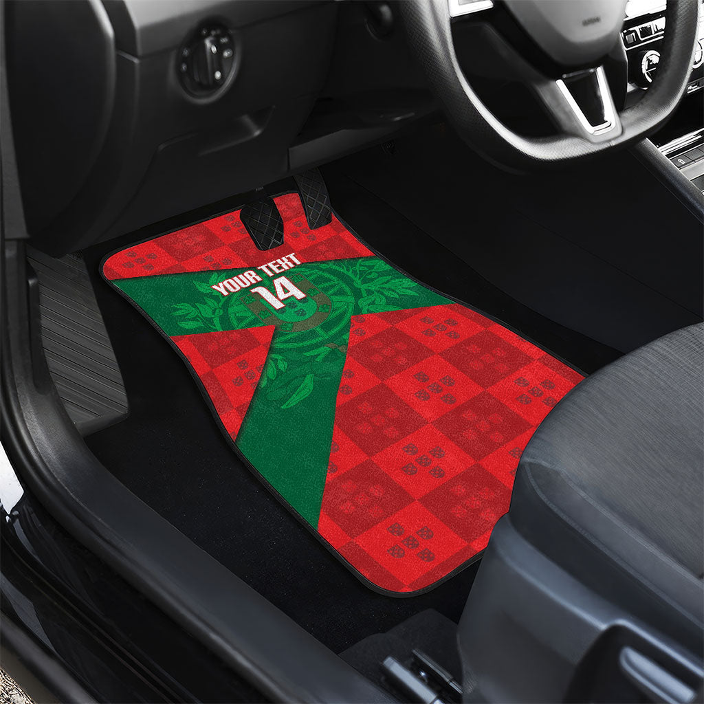 Custom Portugal Rugby 2026 Car Mats Os Lobos Wolf Mascot