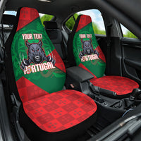 Custom Portugal Rugby 2026 Car Seat Cover Os Lobos Wolf Mascot