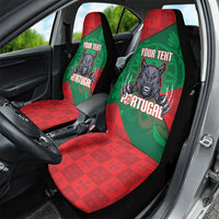 Custom Portugal Rugby 2026 Car Seat Cover Os Lobos Wolf Mascot