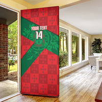 Custom Portugal Rugby 2026 Door Cover Os Lobos Wolf Mascot