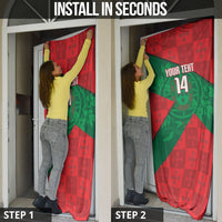Custom Portugal Rugby 2026 Door Cover Os Lobos Wolf Mascot