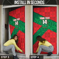 Custom Portugal Rugby 2026 Door Cover Os Lobos Wolf Mascot