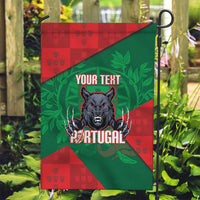 Custom Portugal Rugby 2026 Garden Flag Os Lobos Wolf Mascot