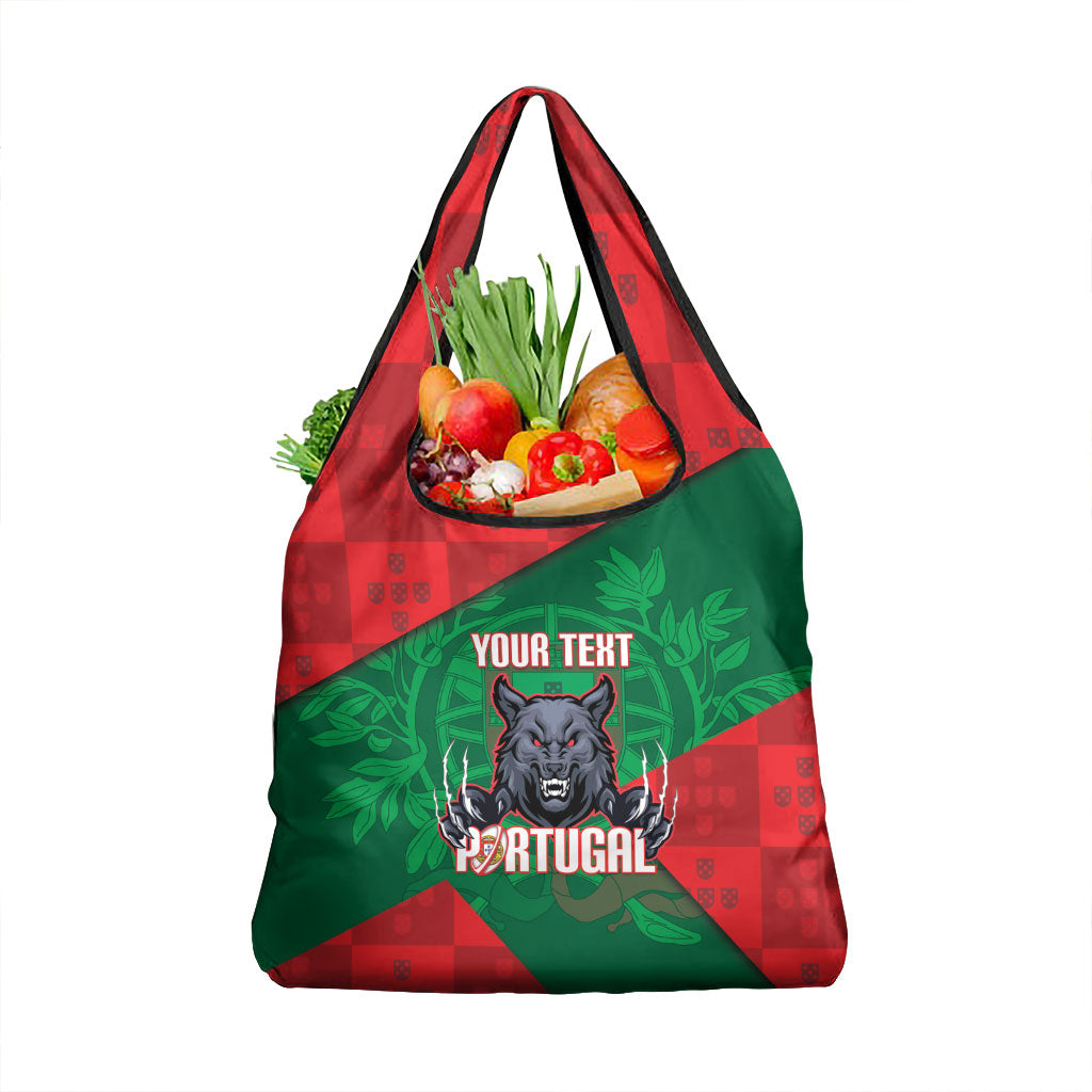 Custom Portugal Rugby 2026 Grocery Bag Os Lobos Wolf Mascot