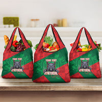 Custom Portugal Rugby 2026 Grocery Bag Os Lobos Wolf Mascot