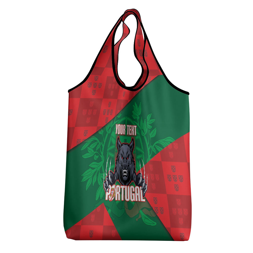 Custom Portugal Rugby 2026 Grocery Bag Os Lobos Wolf Mascot