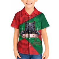 Custom Portugal Rugby 2026 Hawaiian Shirt Os Lobos Wolf Mascot