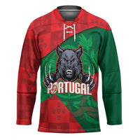 Custom Portugal Rugby 2026 Hockey Jersey Os Lobos Wolf Mascot