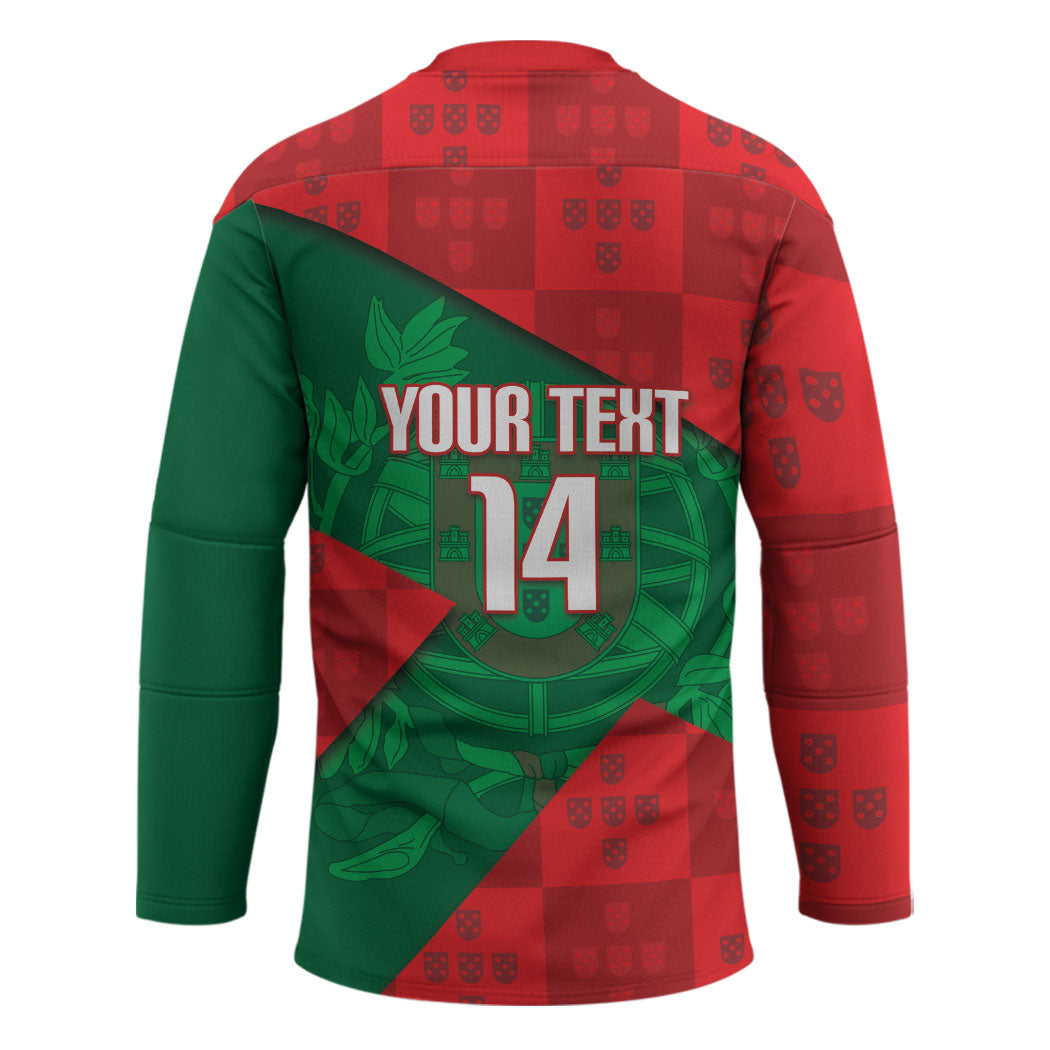 Custom Portugal Rugby 2026 Hockey Jersey Os Lobos Wolf Mascot