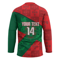 Custom Portugal Rugby 2026 Hockey Jersey Os Lobos Wolf Mascot