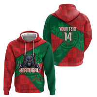 Custom Portugal Rugby 2026 Hoodie Os Lobos Wolf Mascot