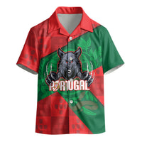 Custom Portugal Rugby 2026 Kid Hawaiian Shirt Os Lobos Wolf Mascot