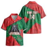 Custom Portugal Rugby 2026 Kid Hawaiian Shirt Os Lobos Wolf Mascot