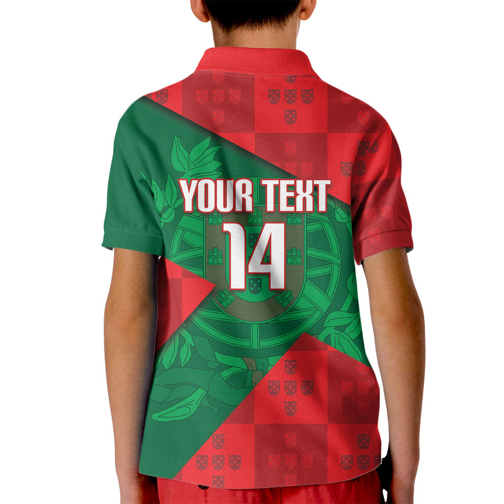 Custom Portugal Rugby 2026 Kid Polo Shirt Os Lobos Wolf Mascot