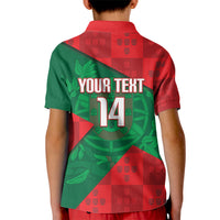 Custom Portugal Rugby 2026 Kid Polo Shirt Os Lobos Wolf Mascot