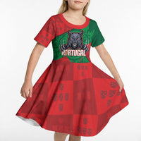 Custom Portugal Rugby 2026 Kid Short Sleeve Dress Os Lobos Wolf Mascot