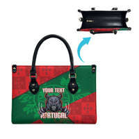 Custom Portugal Rugby 2026 Leather Bag Os Lobos Wolf Mascot