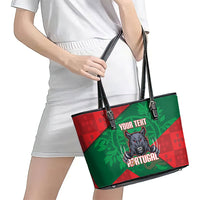 Custom Portugal Rugby 2026 Leather Tote Bag Os Lobos Wolf Mascot