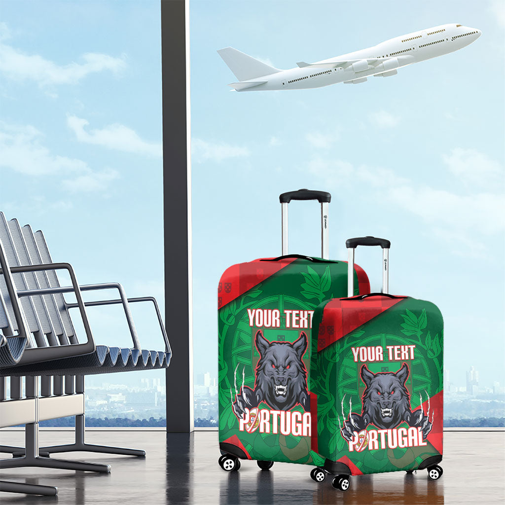 Custom Portugal Rugby 2026 Luggage Cover Os Lobos Wolf Mascot