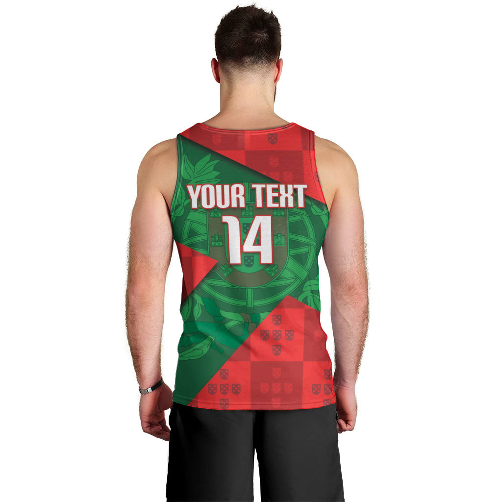 Custom Portugal Rugby 2026 Men Tank Top Os Lobos Wolf Mascot