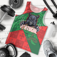 Custom Portugal Rugby 2026 Men Tank Top Os Lobos Wolf Mascot
