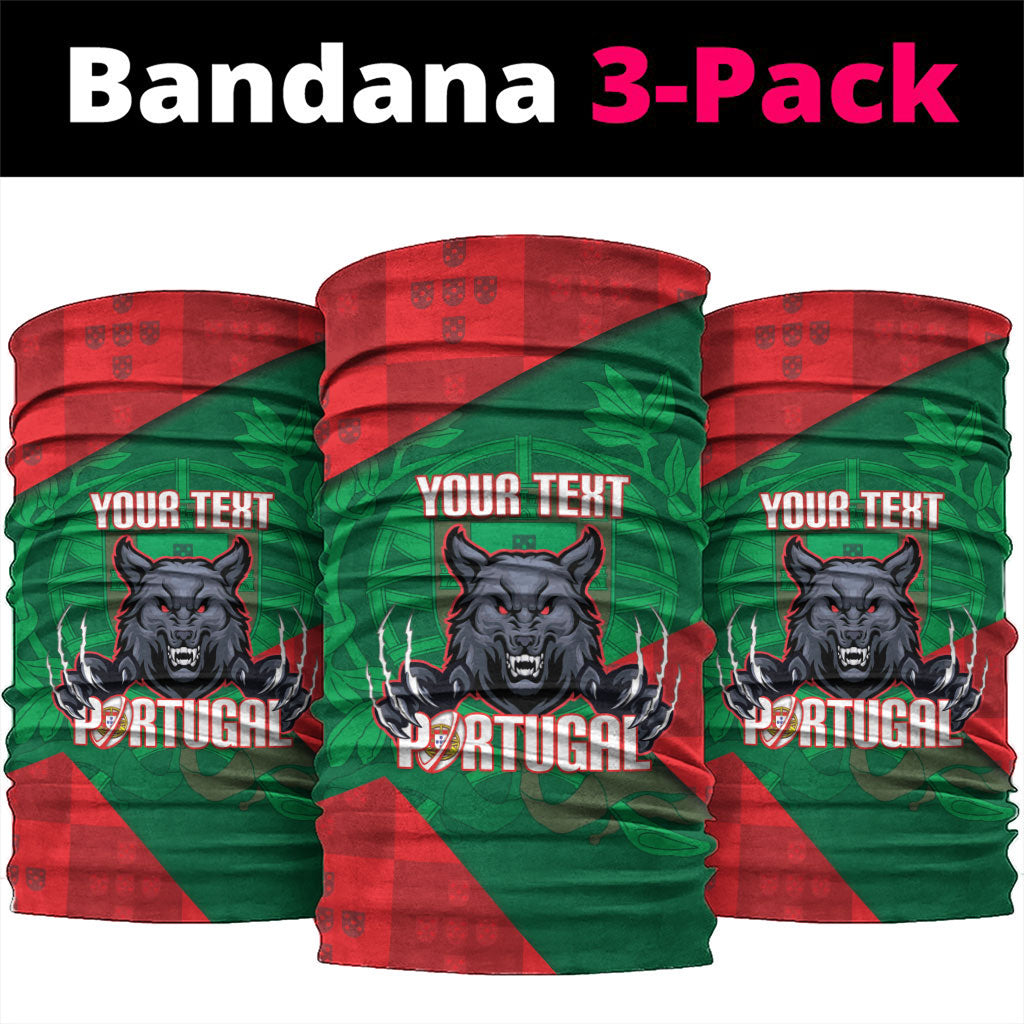 Custom Portugal Rugby 2026 Neck Gaiter Os Lobos Wolf Mascot