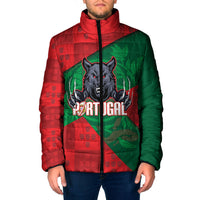 Custom Portugal Rugby 2026 Padded Jacket Os Lobos Wolf Mascot