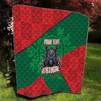 Custom Portugal Rugby 2026 Quilt Os Lobos Wolf Mascot