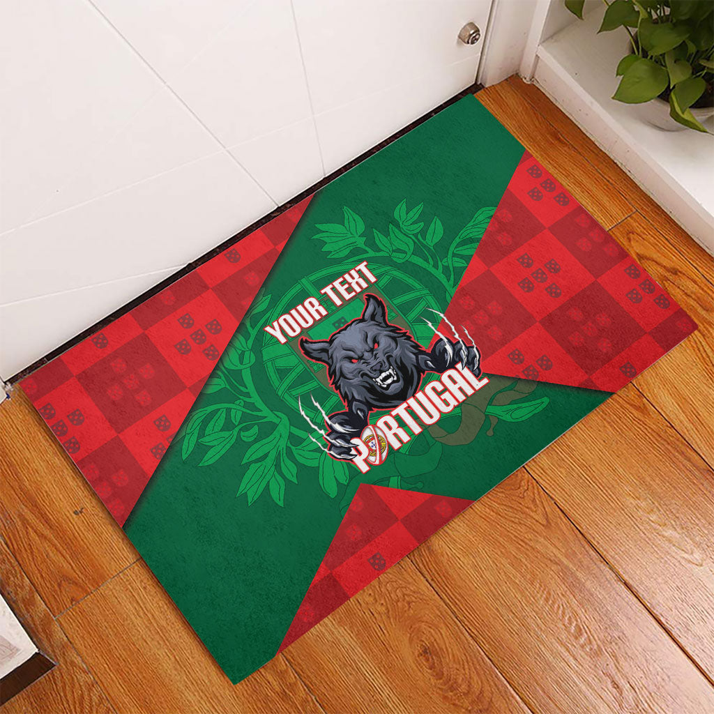 Custom Portugal Rugby 2026 Rubber Doormat Os Lobos Wolf Mascot