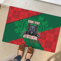 Custom Portugal Rugby 2026 Rubber Doormat Os Lobos Wolf Mascot