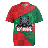 Custom Portugal Rugby 2026 Rugby Jersey Os Lobos Wolf Mascot