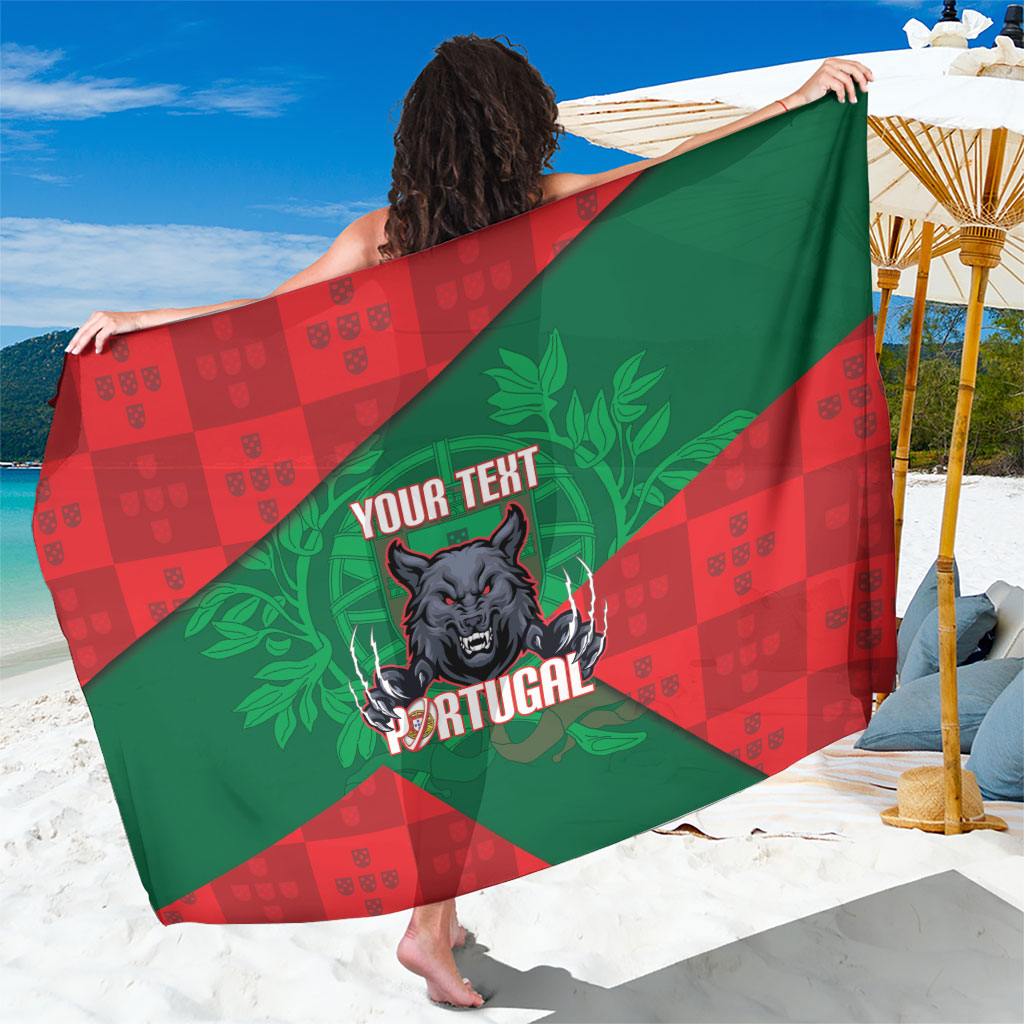 Custom Portugal Rugby 2026 Sarong Os Lobos Wolf Mascot