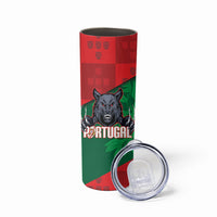 Custom Portugal Rugby 2026 Skinny Tumbler Os Lobos Wolf Mascot