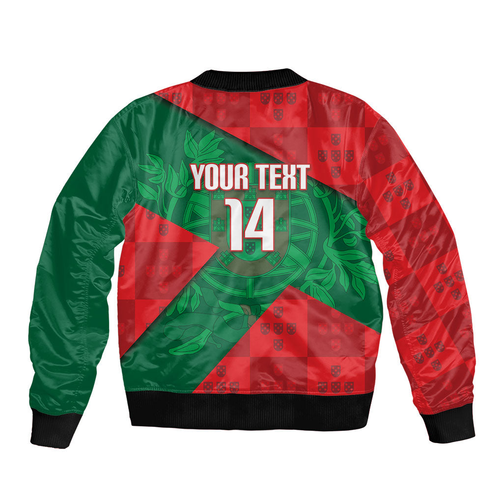 Custom Portugal Rugby 2026 Sleeve Zip Bomber Jacket Os Lobos Wolf Mascot
