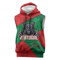 Custom Portugal Rugby 2026 Sleeveless Hoodie Os Lobos Wolf Mascot