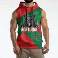 Custom Portugal Rugby 2026 Sleeveless Hoodie Os Lobos Wolf Mascot
