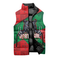 Custom Portugal Rugby 2026 Sleeveless Puffer Jacket Os Lobos Wolf Mascot