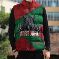Custom Portugal Rugby 2026 Sleeveless Puffer Jacket Os Lobos Wolf Mascot